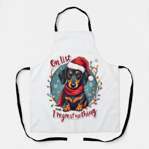 Dachshund Santa On The Naughty List Dachshund Chri Apron