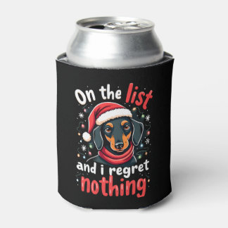 Dachshund Santa On The Naughty List Dachshund Chri Can Cooler
