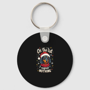 Dachshund Santa On The Naughty List Dachshund Chri Key Ring