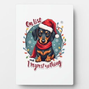 Dachshund Santa On The Naughty List Dachshund Chri Plaque