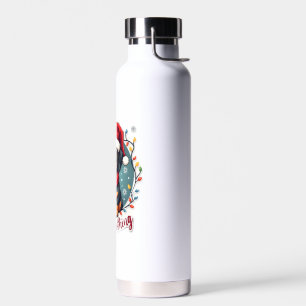 Dachshund Santa On The Naughty List Dachshund Chri Water Bottle
