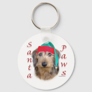Dachshund Santa Paws Key Ring