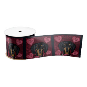 DACHSHUND     SATIN RIBBON