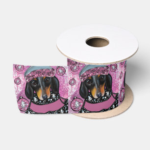DACHSHUND  SATIN RIBBON
