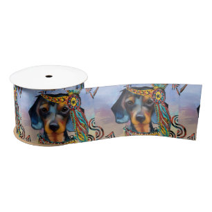 DACHSHUND SATIN RIBBON