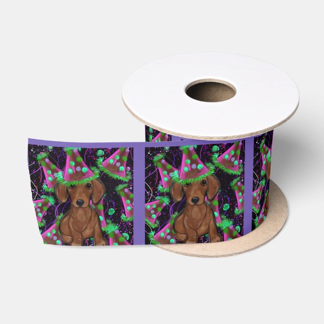 Dachshund      satin ribbon (Spool)