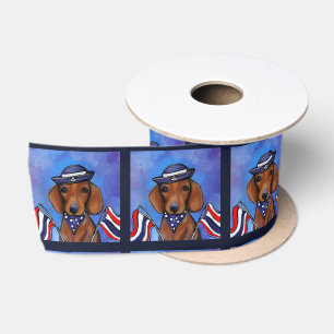 Dachshund     satin ribbon