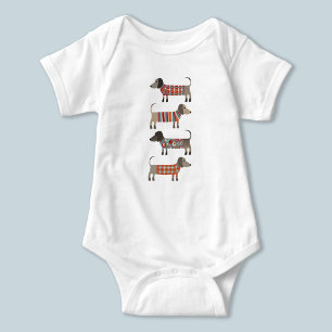 Dachshund Sausage Dog Baby Bodysuit