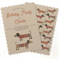Dachshund Sausage Dog Birthday Pawty
