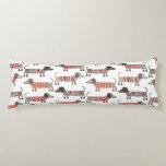 Dachshund Sausage Dog Body Cushion<br><div class="desc">Cute little Dachshund sausage or wiener dogs in woolly knitwear. Perfect for dog lovers and dog walkers.</div>