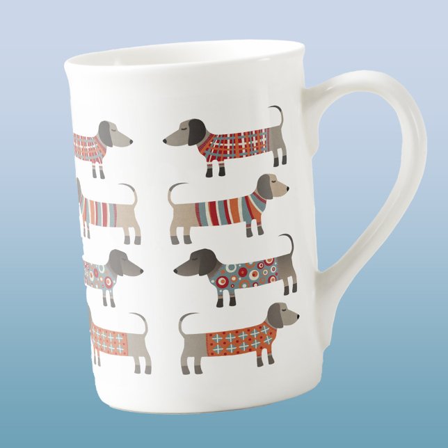 Dachshund Sausage Dog Bone China Mug (Dachshund Wiener Sausage Dog mug)