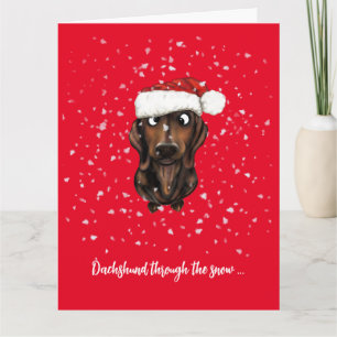 Dachshund, Sausage Dog Christmas Card