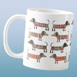 Dachshund Sausage Dog Coffee Mug<br><div class="desc">Cute little Dachshund sausage or wiener dogs in woolly knitwear. Perfect for dog lovers and dog walkers.</div>