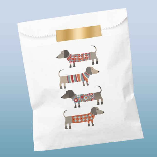 Dachshund Sausage Dog Favour Bags (Dachshund Wiener Sausage Dog fun favor bag)