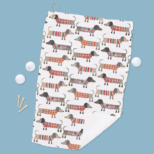 Dachshund Sausage Dog Golf Towel