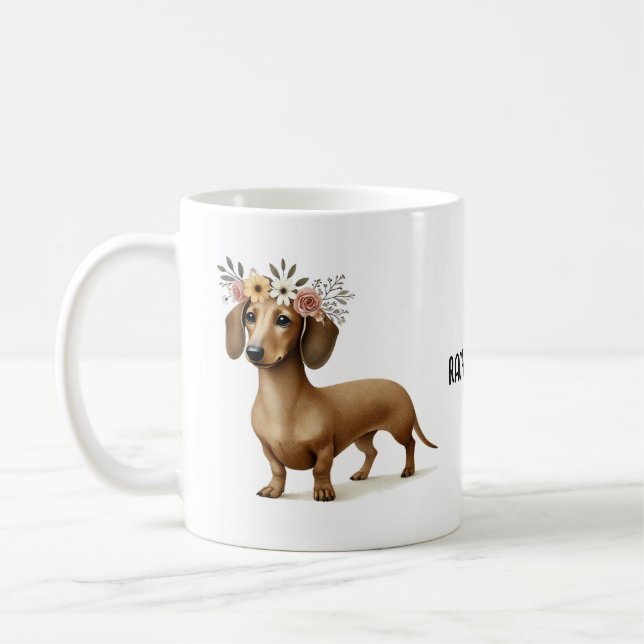 Dachshund sausage dog lover coffee  mug (Left)