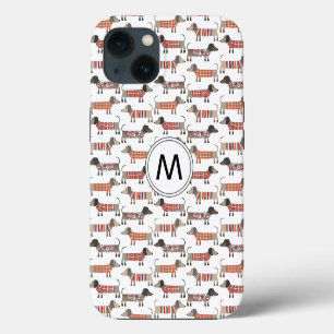 Dachshund Sausage Dog Monogram Case-Mate iPhone Ca 13 Case