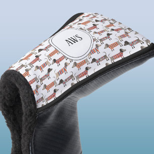 Dachshund Sausage Dog Monogram Golf Head Cover