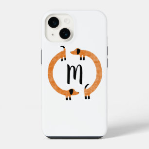Dachshund Sausage Dog Monogram iPhone Case