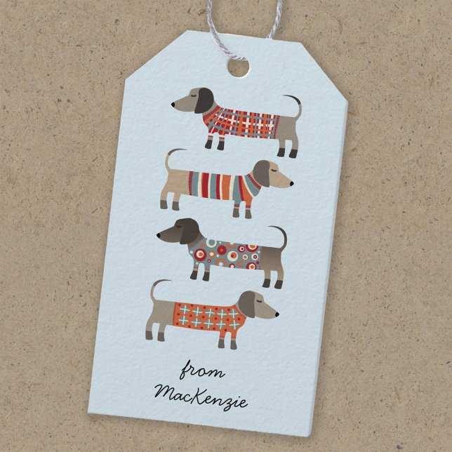 Dachshund Sausage Dog Personalised Gift Tags (Creator Uploaded)