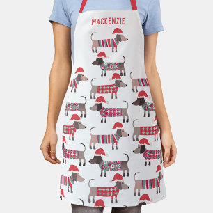 Dachshund Sausage Dog Personalised Holiday Apron