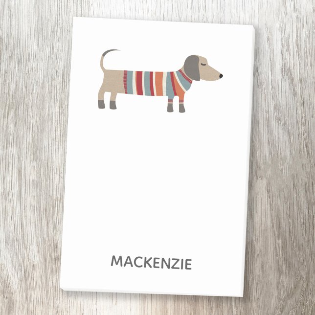 Dachshund Sausage Dog Personalised Post-it Notes (Creator Uploaded)