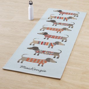 Dachshund Sausage Dog Personalized Yoga Mat