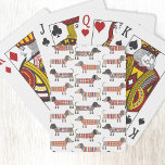 Dachshund Sausage Dog Playing Cards<br><div class="desc">Cute little Dachshund sausage or wiener dogs in woolly knitwear. Perfect for dog lovers and dog walkers.</div>