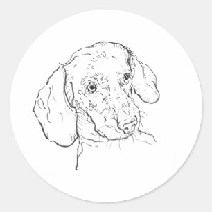 Dachshund,Sausage Dog, Wiener Dog Classic Round Sticker