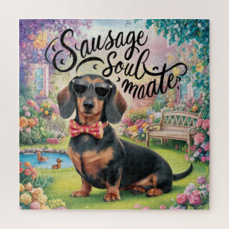 Dachshund Sausage Soulmate Jigsaw Puzzle
