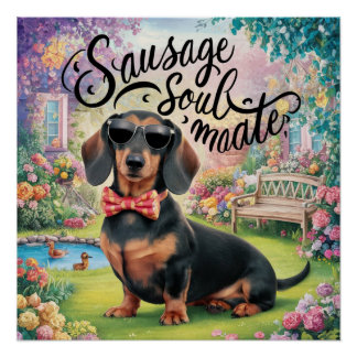 Dachshund Sausage Soulmate Poster
