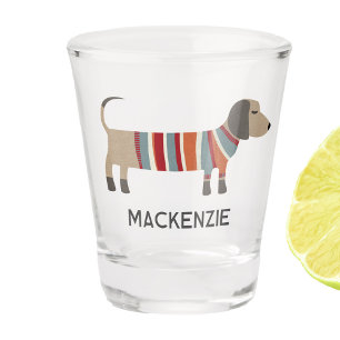 Dachshund Sausage Wiener Dog Personalized Shot Glass