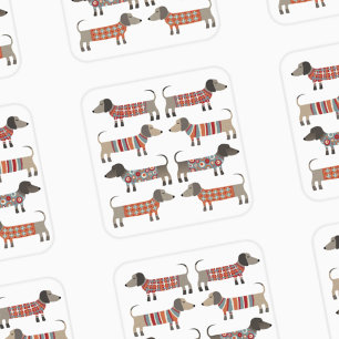 Dachshund Sausage Wiener Dog  Square Sticker