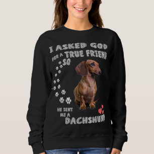 Dachshund Saying Mum Wiener Dad Weenie Lover Sausa Sweatshirt