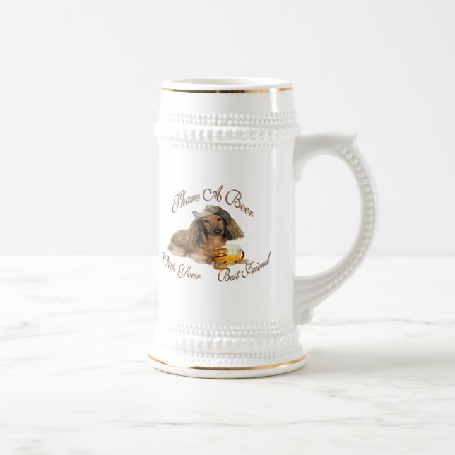 Dachshund Shares A Beer  Stein (Right)