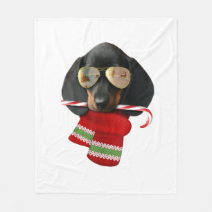 Dachshund shirt Cute Christmas Gift Dog Lovers Sun Fleece Blanket