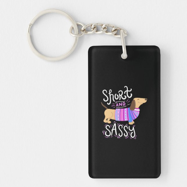 Dachshund Short And Sassy Key Ring (Front)