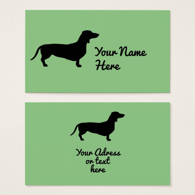 Dachshund Short Hair - Silhouette 1 (Front & Back)
