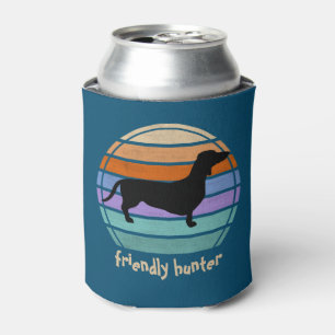 Dachshund Short Hair - Silhouette 1 Can Cooler