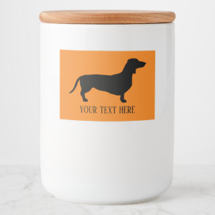 Dachshund Short Hair - Silhouette 1 Food Label