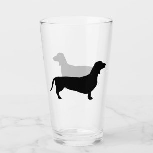 Dachshund Short Hair - Silhouette 1 Glass