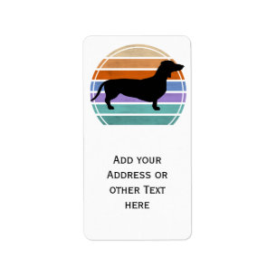 Dachshund Short Hair - Silhouette 1 Label