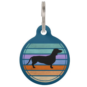 Dachshund Short Hair - Silhouette 1 Pet Tag