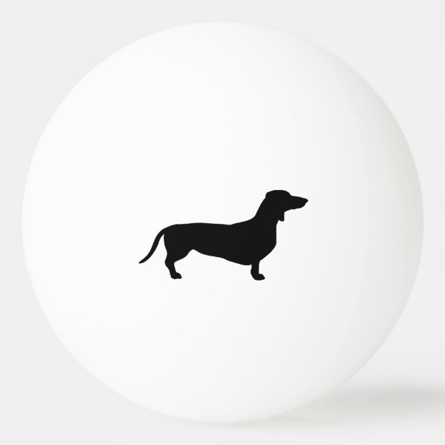 Dachshund Short Hair - Silhouette 1 Ping Pong Ball (Front)