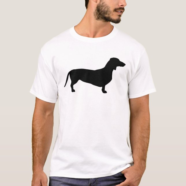 Dachshund Short Hair - Silhouette 1 T-Shirt (Front)