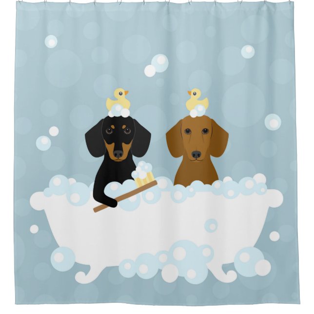 Dachshund Shower Curtain (Front)