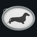 Dachshund silhouette black   your ideas belt buckles<br><div class="desc">Pretty Animal Graphic Design by EDDA Fröhlich / EDDArt | This Dog Silhouette Image is a must have for Dachshund / Lowrider Lovers!  | You miss other colours or products with this design? Feel free to contact me: contact@eddart.de or have a look here: www.zazzle.com/eddartshop*</div>