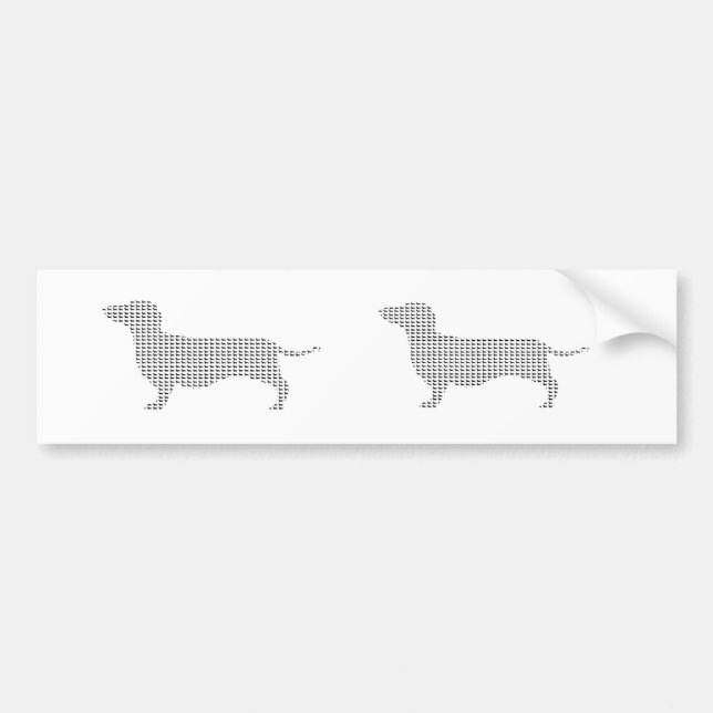 Dachshund Silhouette From Many Bumper Sticker (Front)