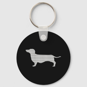 Dachshund Silhouette From Many Key Ring