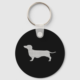 Dachshund Silhouette From Many Key Ring